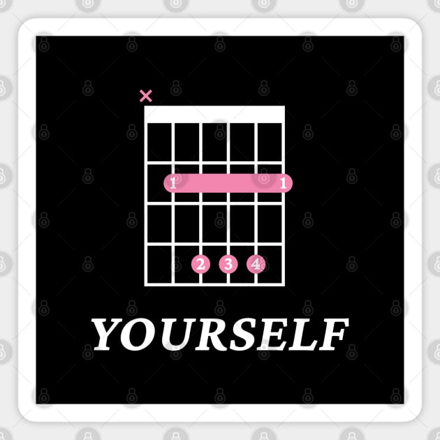 B Yourself B Guitar Chord Tab Dark Theme Magnet by nightsworthy